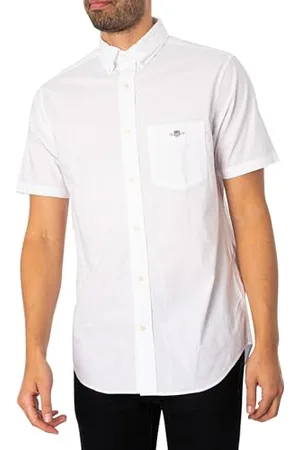 GANT Reg Poplin Short Sleeve Shirt L