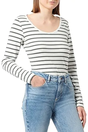 QS by s.Oliver Damen T-Shirt Langarm Green 40