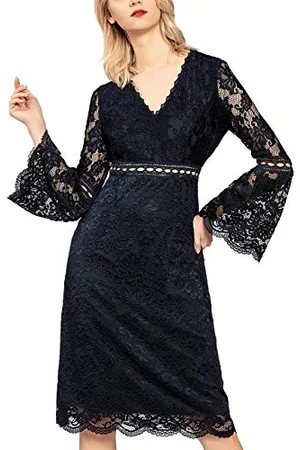 Apart Damen Lace Dress Partykleid,Nachtblau,34