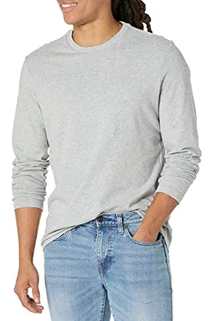 Amazon Herren Langärmeliges T-Shirt, Schmale Passform, , L