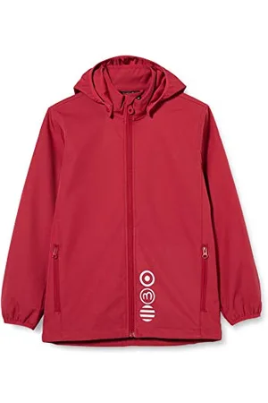 Minymo Unisex-Child Softshell Shell Jacket, Deep Claret, 92