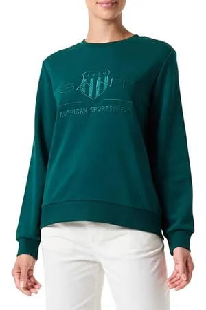 GANT Damen REG Tonal Shield C-Neck Sweat Sweatshirt, , 36