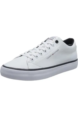 Tommy Hilfiger Herren Vulcanized Sneaker TH Hi Vulc Core Low Canvas Schuhe , (White), 40 EU
