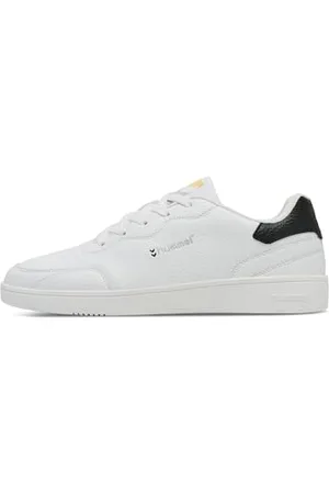 Hummel Unisex Match Point Sneaker, White/Black, 36 EU