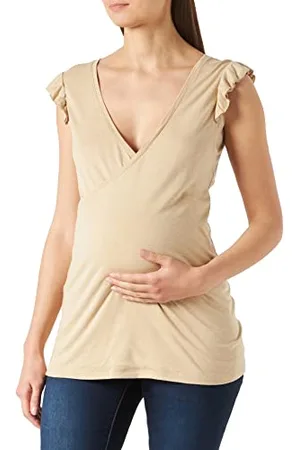 Noppies Maternity Damen Tee Nursing Short Sleeve Maud T-Shirt, Humus-P908, M