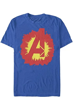 Marvel Unisex Classic Avenger Explosion Organic Short Sleeve T-shirt, , L