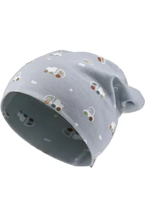 Sterntaler Beanie Bedruckt mit Autos Jungen - Baby und Kinder Mütze mit angeschnittenen Ohrenklappen und Bindeband - gefüttert mit Baumwollfleece- , 37