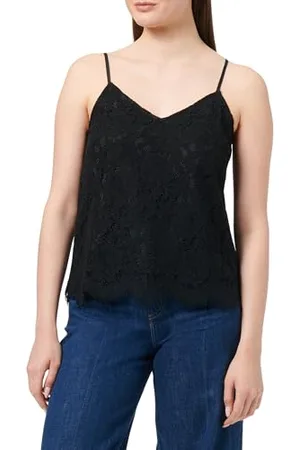 Y.A.S Y.A.S Damen PERLA LACE Singlet S. NOOS Top, Black, 48