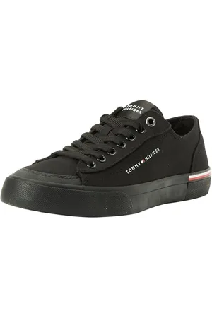 Tommy Hilfiger Herren Vulcanized Sneaker Canvas Schuhe, (Black), 40