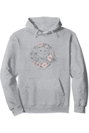 STAR WARS : The Mandalorian Grogu The Child Floral Wreath Pullover Hoodie
