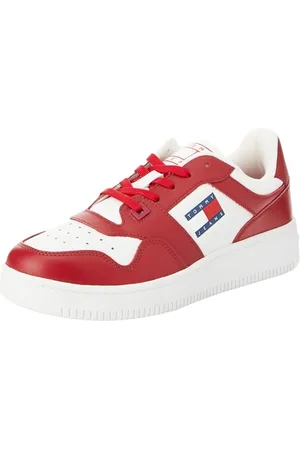 Tommy Hilfiger Herren Cupsole Sneaker Schuhe, Mehrfarbig (Medium Red), 44