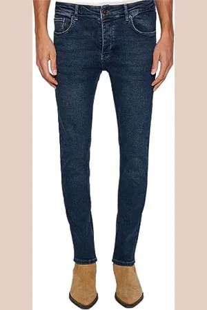 Trendyol Herren Gerade Schlank Normale Taille Jeans