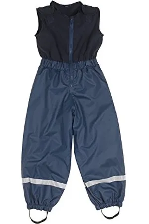 Playshoes Matschhose Regenlatzhose Fleece-Futter Unisex Kinder Wind- und wasserdichte Regenhose Regenbekleidung, , 86