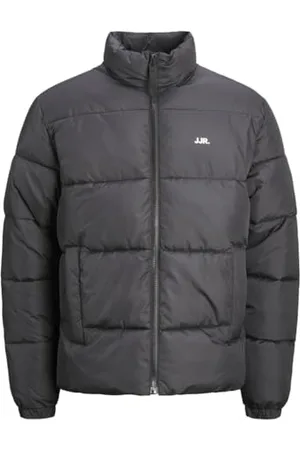 JJ Herren JREBREBEL Logo Puffer SN Jacke, Black, XS