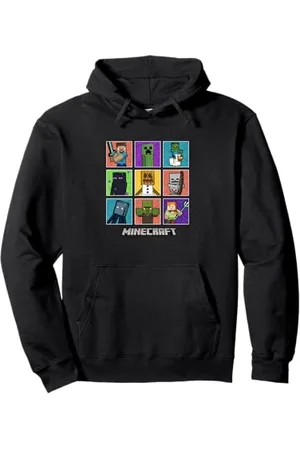 Minecraft Die -Gruppe hat eine farbige Box Up gedreht Pullover Hoodie