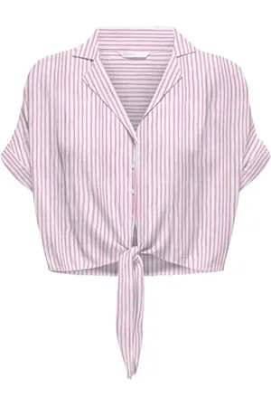 ONLY Onlpaula Life S/S Tie Shirt WVN Noos