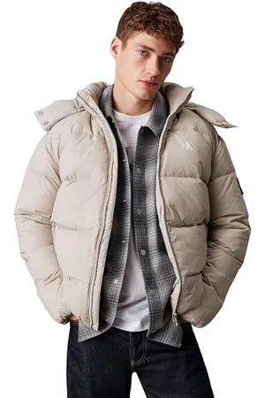 Calvin Klein Herren Pufferjacke Essentials Down Jacket mit Kapuze , ,XL
