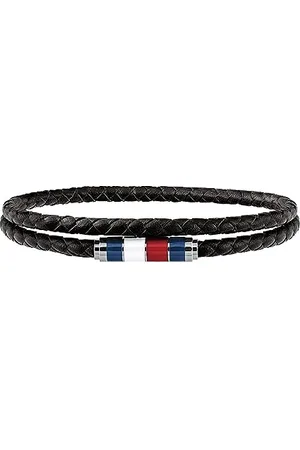 Tommy Hilfiger Tommy Hilfiger Casual Core Herren Armband Leder , Edelstahl Silber 19 cm