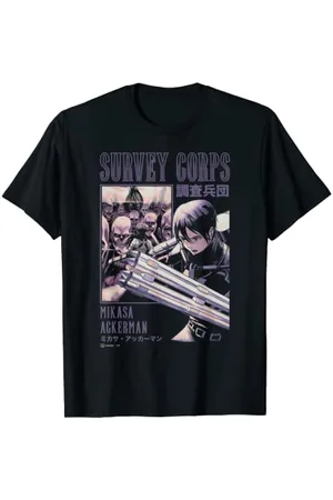 Attack on Titan Mikasa Ackerman Survey Corps Epic Poster T-Shirt