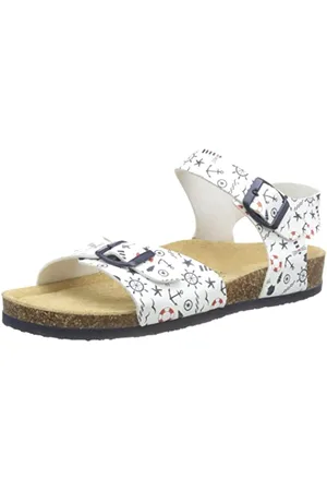 Primigi Unisex Pbk 19290 Sandale, Bianco-Blue, 38 EU