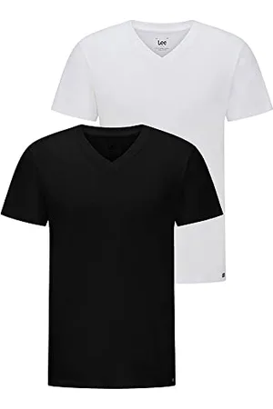 Lee Mens Twin Pack V Neck T-Shirt, L