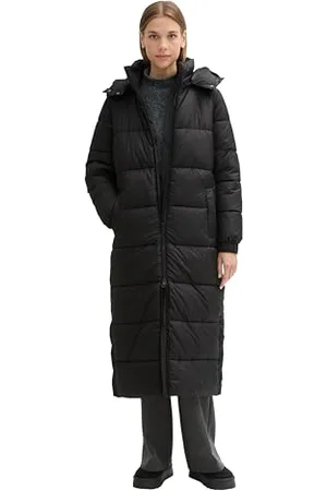 TOM TAILOR Damen Puffer Wintermantel mit Abnehmbarer Kapuze, , XXL