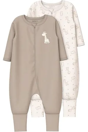 NAME IT Unisex Nbnnightsuit 2P Zip Ff Jet Giraffe Noos, , 86 EU