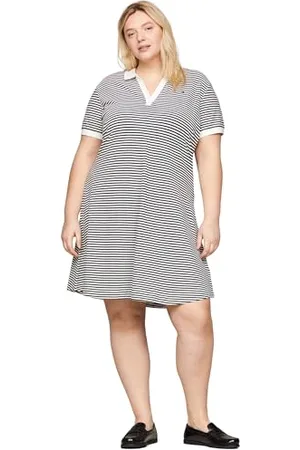 Tommy Hilfiger CRV OPEN PLACKET F&F LY POLO DRS Polokleider Damen, , 46