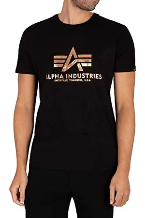 Alpha Industries Herren Basic Foil Print T-Shirt, , L