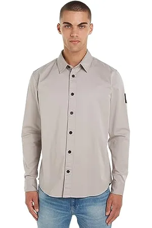 Calvin Klein Jeans Herren MONOLOGO Badge Relaxed Shirt J30J323255 Freizeithemden, , XL