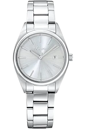 QS by s.Oliver Armbanduhr Damen Quarzuhr Analog, mit Edelstahl Armband, , 3 bar Wasserdicht, Kommt in Uhren Geschenk Box, 2033531