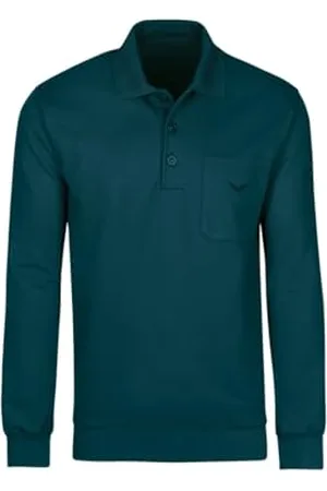 Trigema Herren Langarm Polo aus Sweat-Qualität