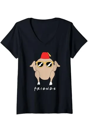 Friends Sunglasses Turkey T-Shirt mit V-Ausschnitt