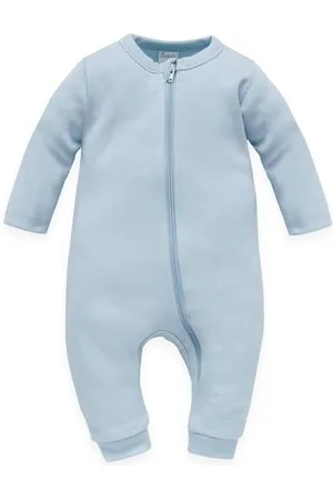 Pinókio Strampler ohne Füße mit Reißverschluss Lovely Day, blau, Unisex, Gr 56-86(62)