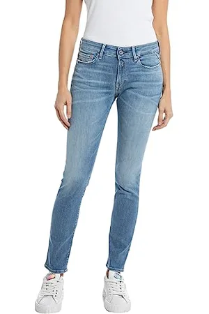 Replay Damen Jeans New Luz Skinny-Fit, (Blau), 27W / 32L
