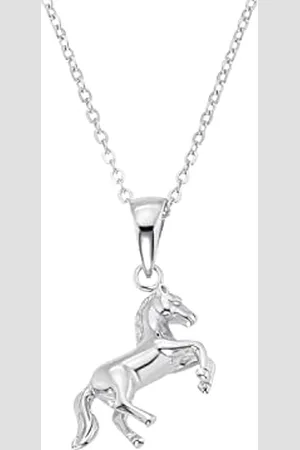 Amor Kette mit Anhänger 925 Sterling Mädchen Kinder Halsschmuck, 35+3 cm, , Pferd, Kommt in Schmuck Geschenk Box, 2021181