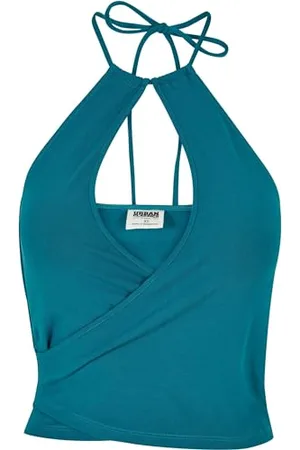 Urban classics Damen TB5974-Ladies Short Wraped Neckholder Top Trägershirt/Cami Shirt, , XL