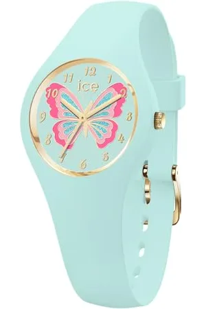 Ice-Watch ICE fantasia Butterfly bloom - Blaue Mädchenuhr mit Plastikarmband - 021953 (Extra small)