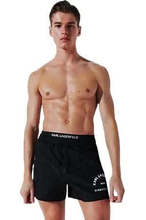 Karl Lagerfeld Boardshorts with Elastic, Black
