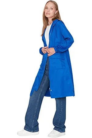 Trendyol Damen Dames Regular Parkas Plain Woven trenchcoat Coat, , 36 EU