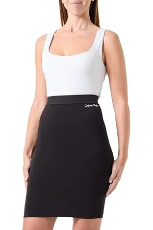 Calvin Klein Damen Milano Logo Elastic Skirt Andere Röcke, , M