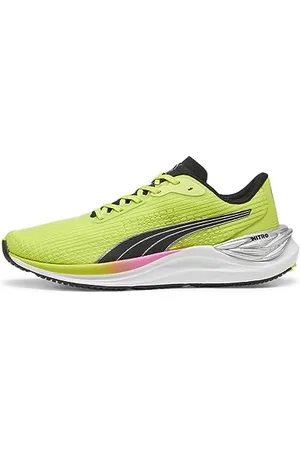 PUMA Damen Electrify Nitro 3 WNS Road Running Shoe, Lime Pow Black-Poison Pink, 39 EU