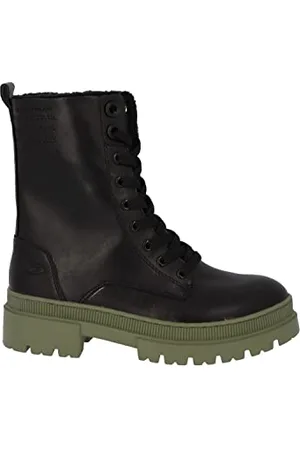 TOM TAILOR Damen 4294909 Halblange Stiefel, Black-Olive, 38 EU