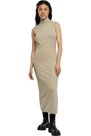 Urban classics Damen TB6094-Ladies Knitted Eco Viscose Turtleneck Dress Kleid, , S