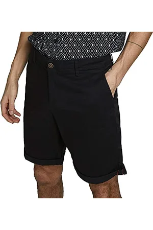 JACK & JONES Herren Jjibowie Jjshorts Solid Sa Shorts, Black, XS