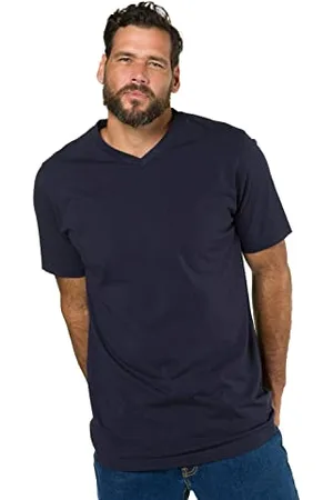 JP 1880 Herren große Größen Übergrößen Menswear L-8XL T-Shirt, Basic, V-Ausschnitt, bis 8XL 4XL 702415750-4XL