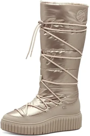 QS by s.Oliver Damen Schnürstiefel ohne Absatz Wasserabweisend Vegan, Rosa , 39 EU