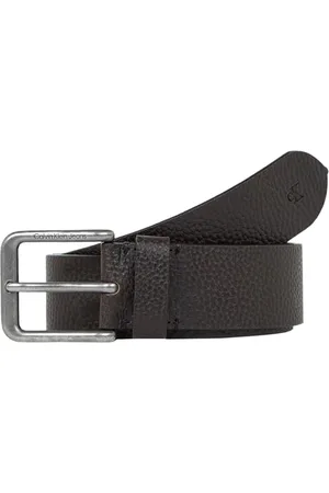 Calvin Klein Jeans Herren Gürtel Classic Leather Belt Eckige Schnalle aus Leder, Braun (Bitter Brown), 135 cm