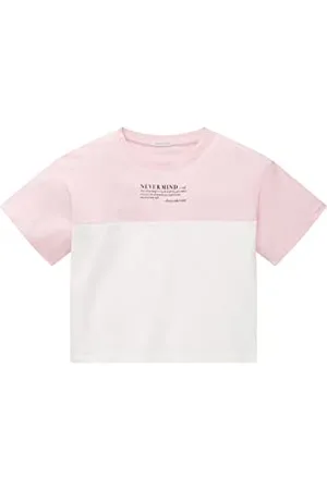 TOM TAILOR Mädchen Kinder T-Shirt mit Colorblock 1033114, Pink, 128