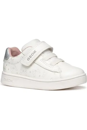Geox Baby-Mädchen B ECLYPER Girl A Sneaker, Optic White/Silver, 24 EU